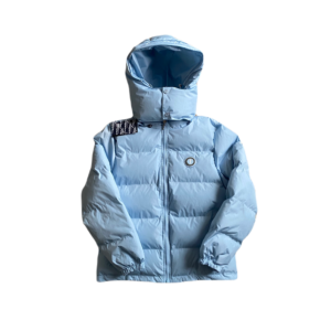 DETACHABLE HOODED PUFFER-ICE BLUE