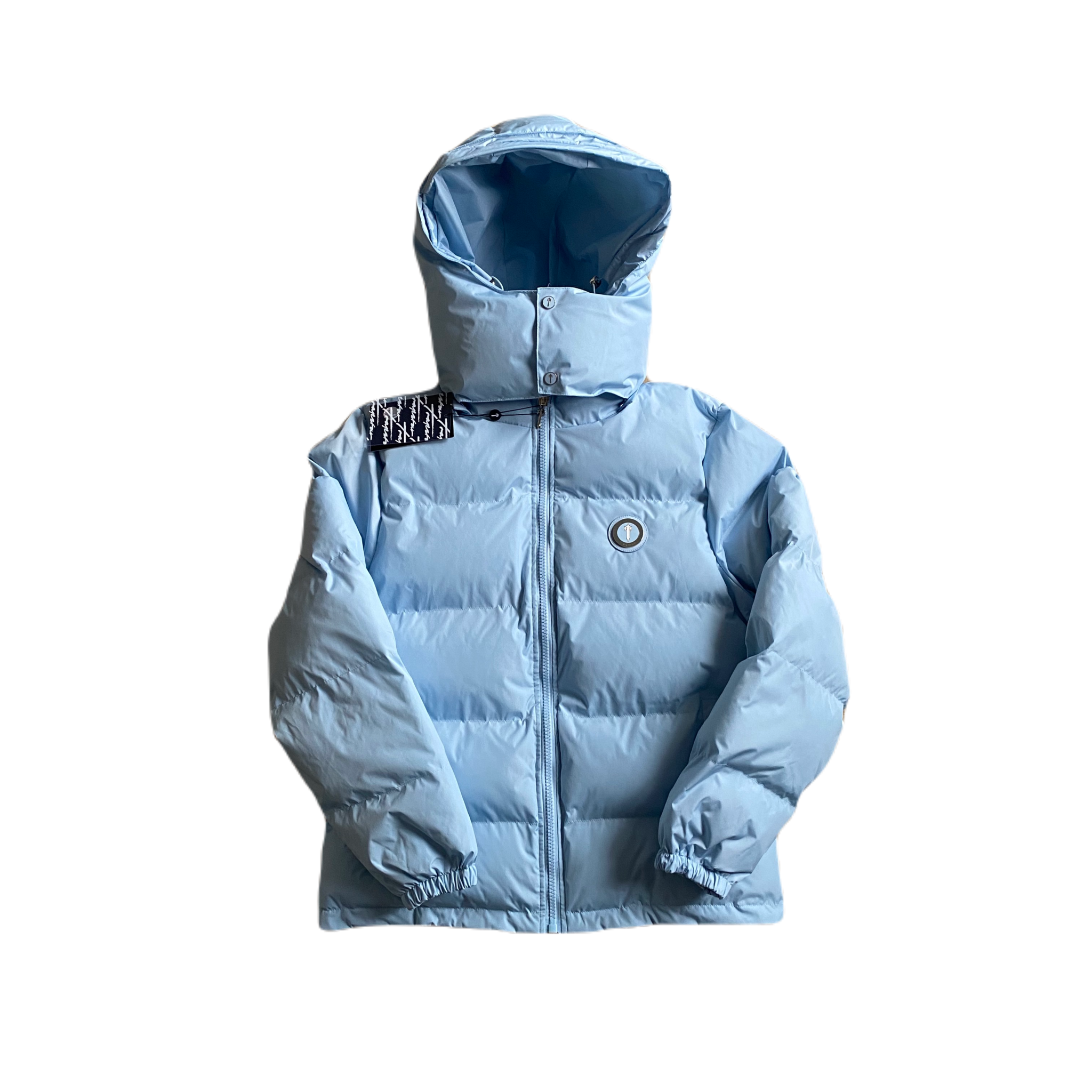 DETACHABLE HOODED PUFFER-ICE BLUE